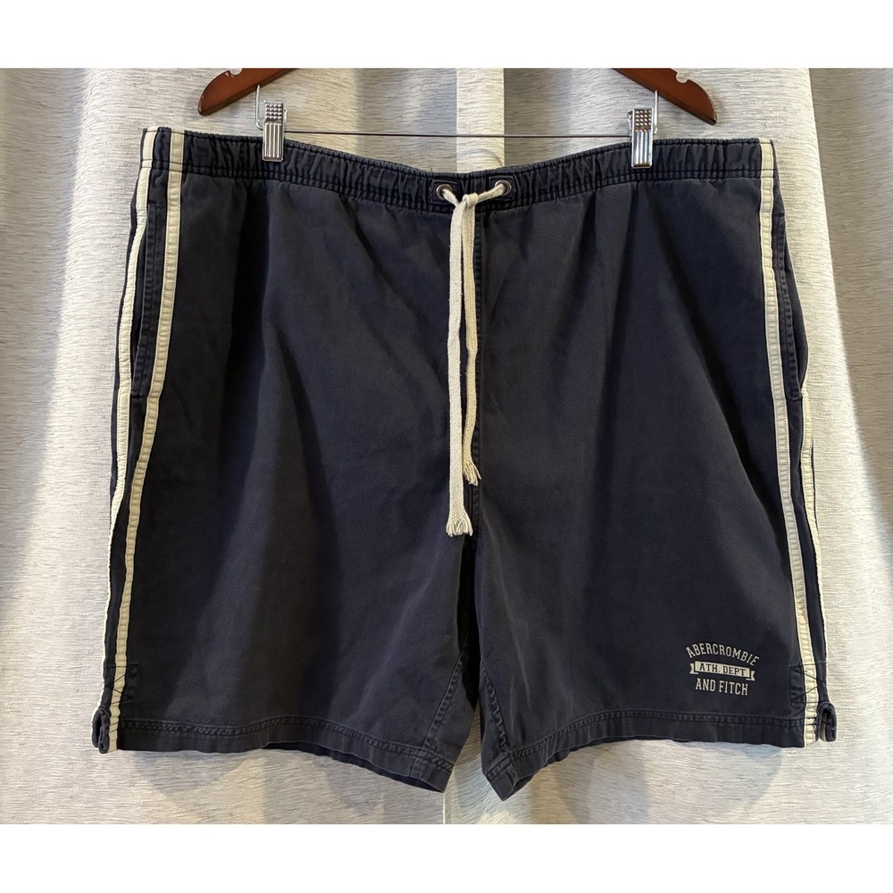 Abercrombie & Fitch Men's Blue Casual Flat Front Chino Shorts Size XL Y2K